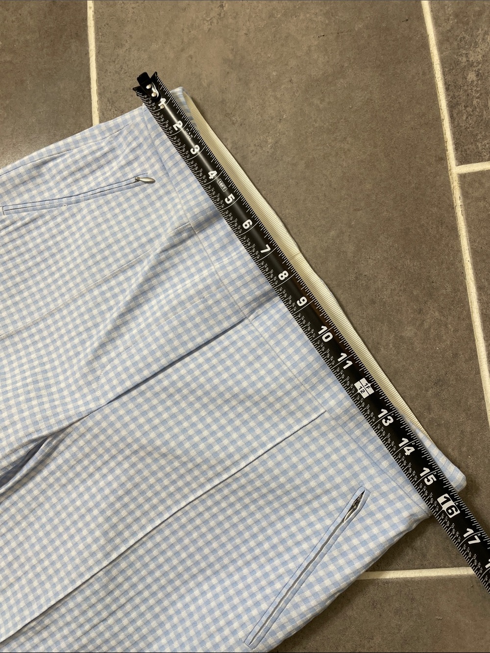 Per se Gingham Hi Rise Slim Ankle Pant size 10 - Picture 3 of 10